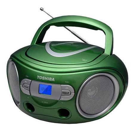 Toshiba Zielony Radioodtwarzacz FM CD CRS9
