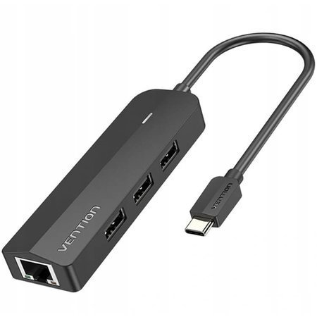 Vention Adapter/Hub Rozdzielacz 3xUSB 3.0 + RJ35 5w1 0,15m TGPBB 