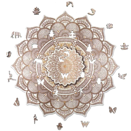 Wood You Do Puzzle drewniane Luksusowa Mandala Biała | Luxury Mandala White | 418 elementów | A2