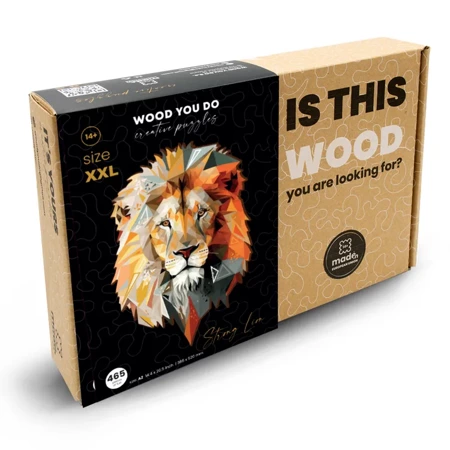 Wood You Do Puzzle drewniane Silny Lew | Strong Lion | 465 elementów | A2