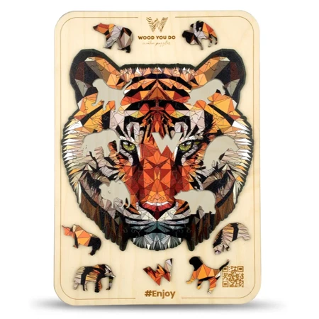 Wood You Do Puzzle drewniane Tygrys | Dangerous Tiger | 100 elementów | A5