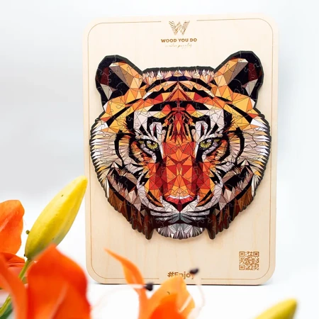 Wood You Do Puzzle drewniane Tygrys | Dangerous Tiger | 100 elementów | A5