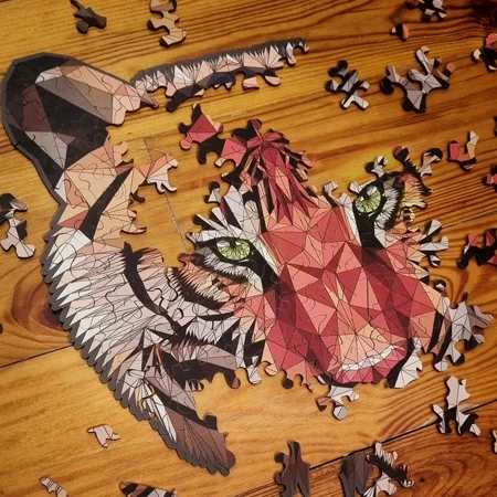 Wood You Do Puzzle drewniane Tygrys | Dangerous Tiger | 140 elementów | A4