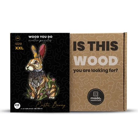 Wood You Do Puzzle drewniane Wielkanocny królik | Easter Bunny | 418 elementów | A2