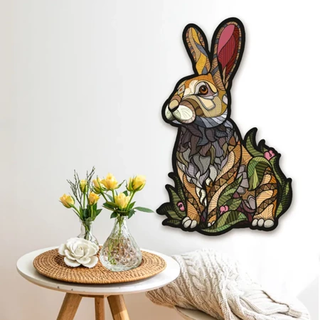 Wood You Do Puzzle drewniane Wielkanocny królik | Easter Bunny | 418 elementów | A2