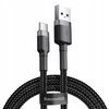Baseus Czarno-szary Kabel USB-C Typ C Quick Charge 3.0 2m 2A