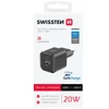 SWISSTEN Czarna Ładowarka sieciowa 20W QC USB-A PD USB-C 