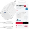 SWISSTEN Ładowarka sieciowa USB-C 35W + kabel USB-C/USB-C